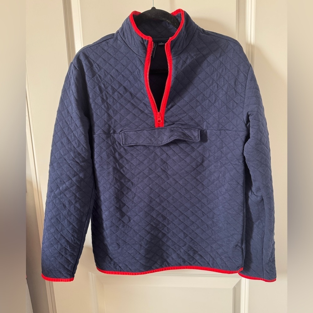 NWT-Janie and Jack Navy Quilted Pullover With Pant Set-Size 18 (kid)